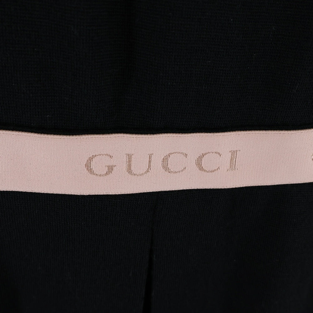 GUCCI(グッチ) ロゴライン 半袖ワンピース ブラック レディース