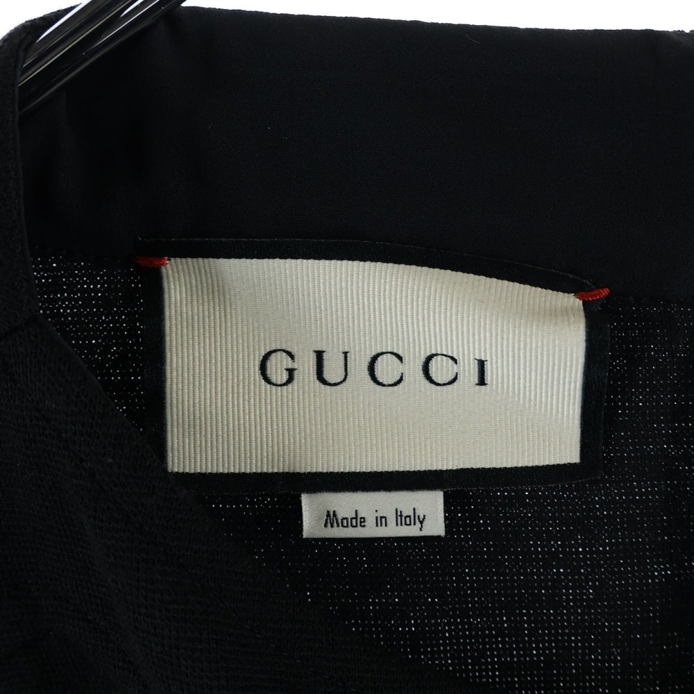 GUCCI(グッチ) ロゴライン 半袖ワンピース ブラック レディース