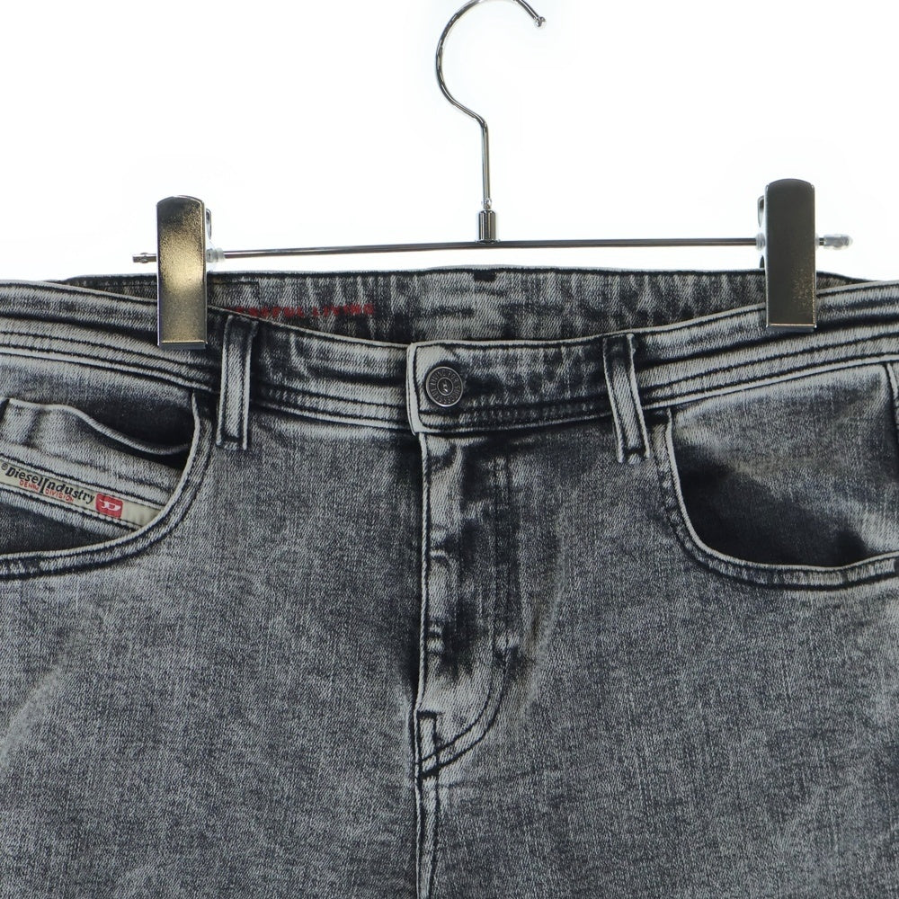 DIESEL(ディーゼル) ブリーチ加工 ストレッチ スリムスキニー デニムパンツ グレー