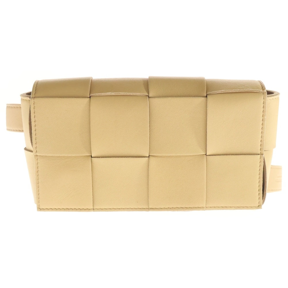 BOTTEGA VENETA(ボッテガヴェネタ) カセット ショルダーバッグ ミニバッグ ベージュ レザー レディース