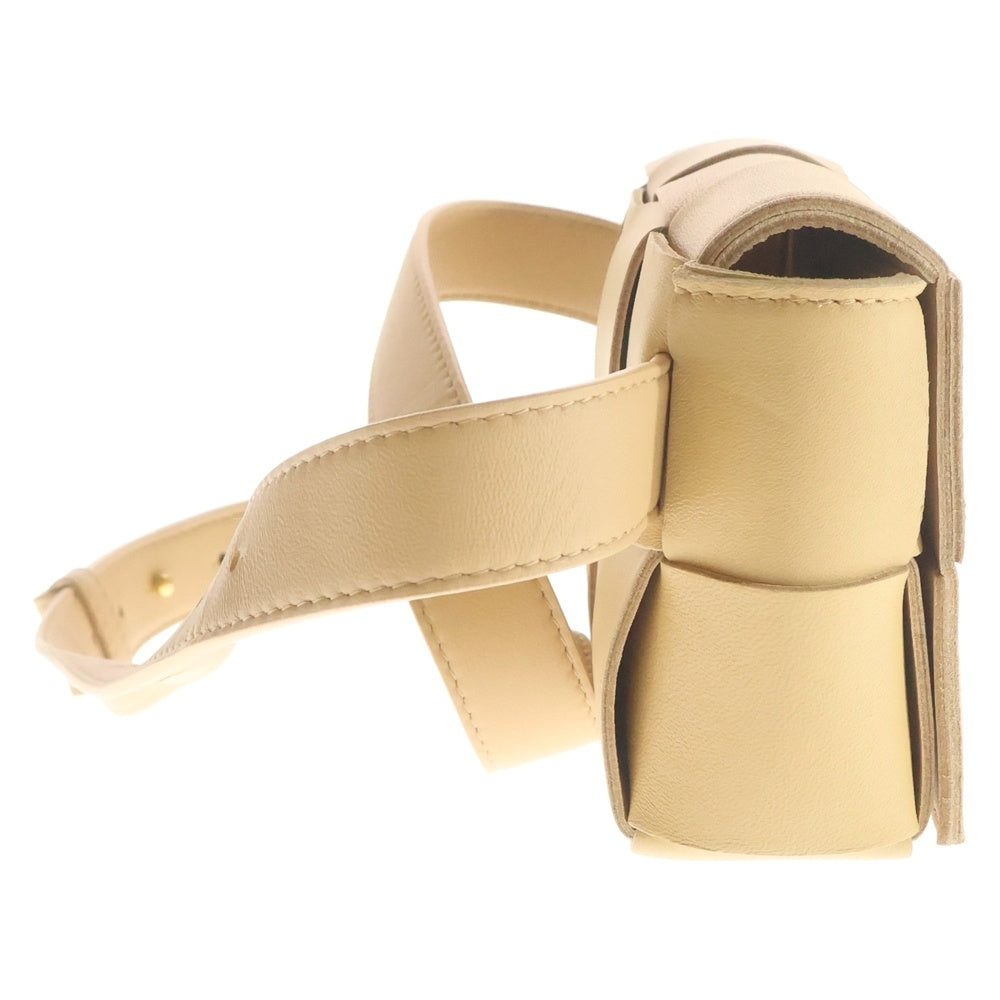 BOTTEGA VENETA(ボッテガヴェネタ) カセット ショルダーバッグ ミニバッグ ベージュ レザー レディース