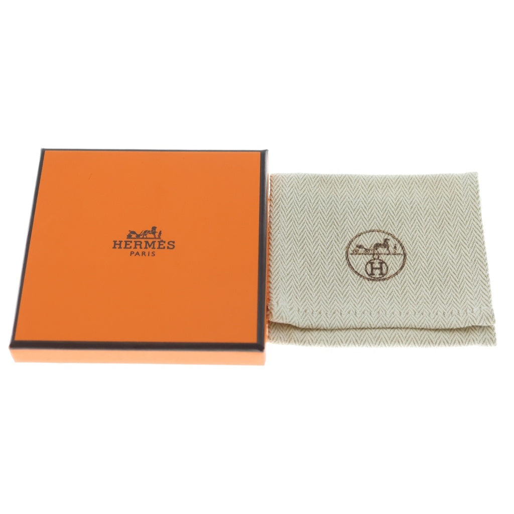 HERMES(エルメス) ビーアピ ドゥブルトゥール ブレスレット レザー ブラウン×オレンジ シルバー金具 レディース