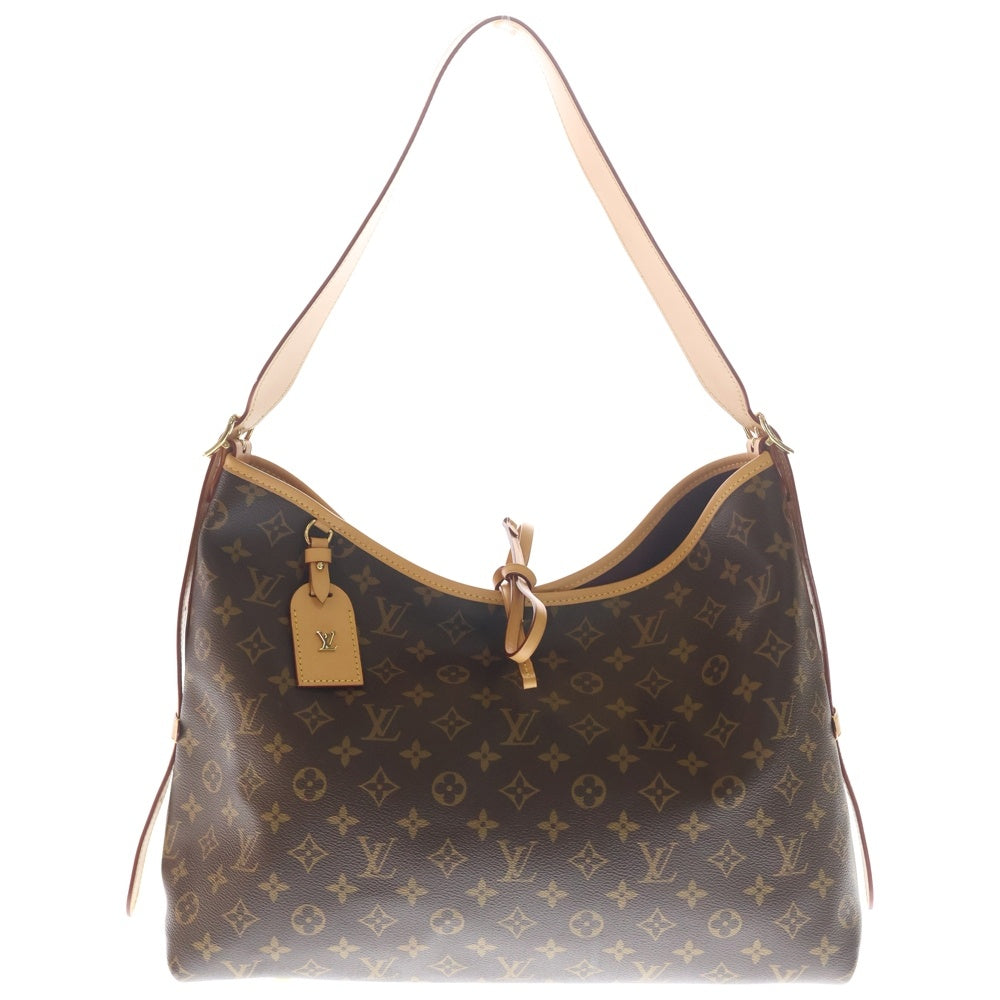 LOUIS VUITTON(ルイヴィトン) モノグラム キャリーオールNM MM ワンショルダーバッグ 肩掛けバッグ ブラウン レザー×PVC M46197 ゴールド金具 レディース