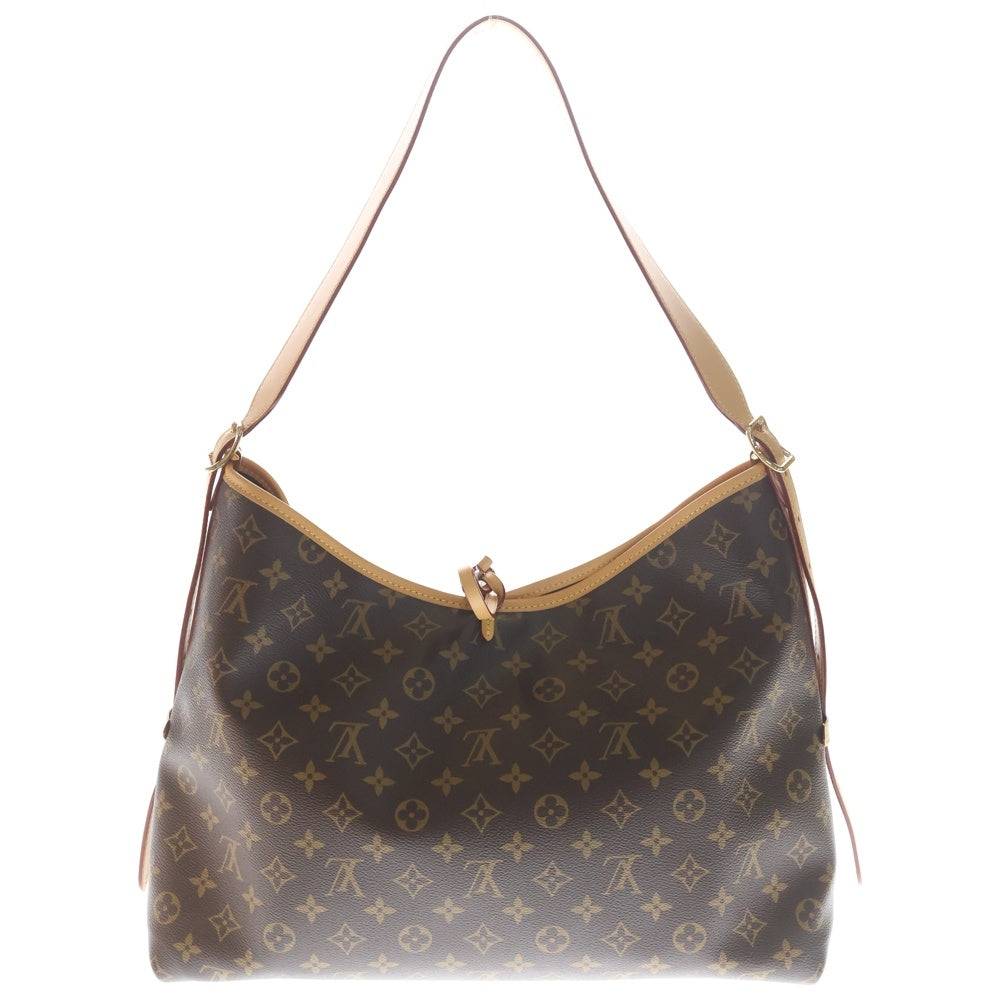 LOUIS VUITTON(ルイヴィトン) モノグラム キャリーオールNM MM ワンショルダーバッグ 肩掛けバッグ ブラウン レザー×PVC M46197 ゴールド金具 レディース