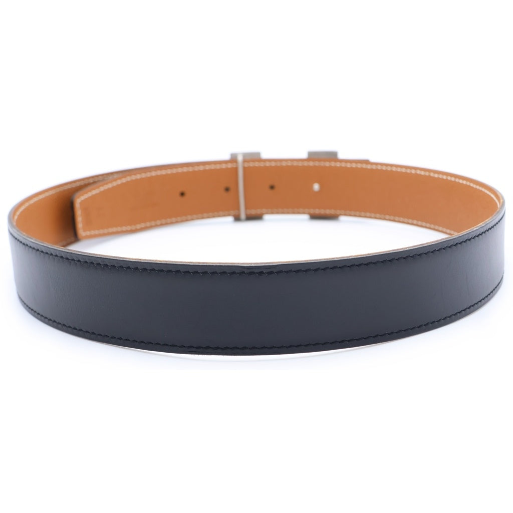 HERMES(エルメス) コンスタンス ベルト ブラウン×ブラック ボックスカーフ シルバー金具 #65 □D刻印 レディース
