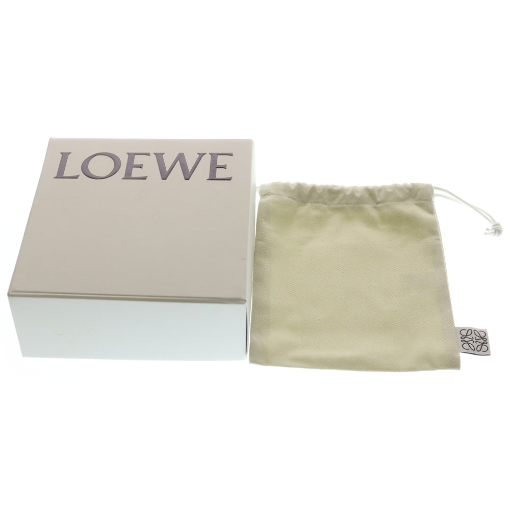 LOEWE(ロエベ) ぺブル バーティカル コンパクトウォレット スモール 三つ折り財布 コインケース ブラック レザー ゴールド金具 レディース