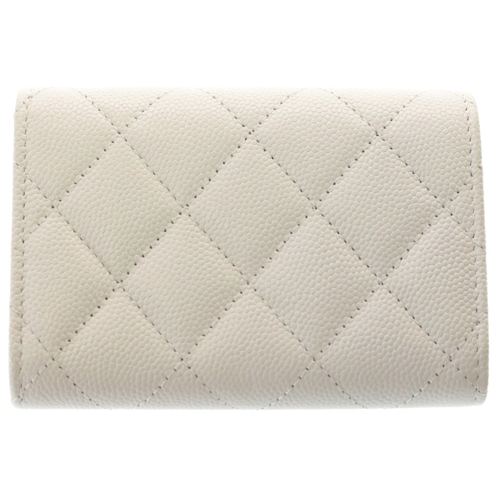 CHANEL(シャネル) 23AW ココマーク マトラッセ スモールフラップ コンパクトウォレット 三つ折り財布 ホワイトピンク AP3518 シール レディース