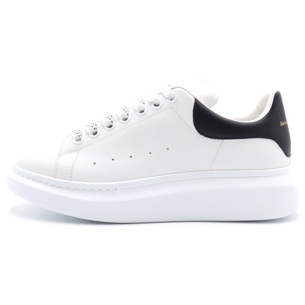 Alexander McQueen(アレキサンダーマックイーン) オーバーサイズ レザー レースアップ ローカットシューズ スニーカー ホワイト/ブラック 553680