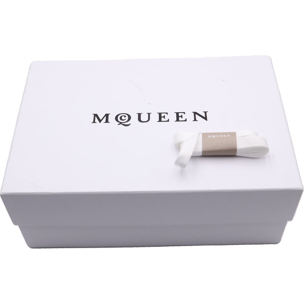 Alexander McQueen(アレキサンダーマックイーン) オーバーサイズ レザー レースアップ ローカットシューズ スニーカー ホワイト/ブラック 553680