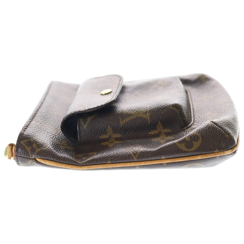LOUIS VUITTON(ルイヴィトン) モノグラム パルティシオン ポーチ ケース クラッチバッグ ブラウン レザー×PVC M51901 ゴールド金具 レディース