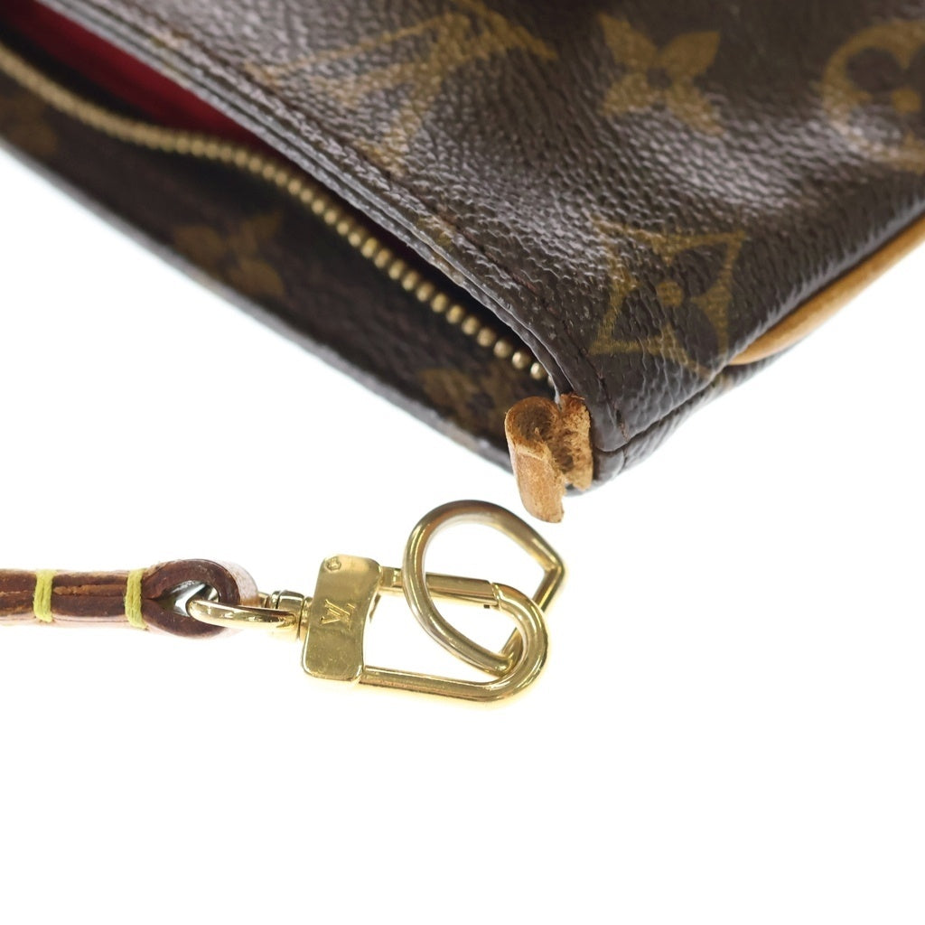 LOUIS VUITTON(ルイヴィトン) モノグラム パルティシオン ポーチ ケース クラッチバッグ ブラウン レザー×PVC M51901 ゴールド金具 レディース