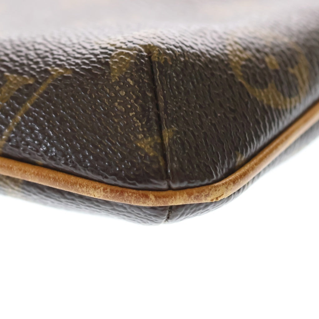LOUIS VUITTON(ルイヴィトン) モノグラム パルティシオン ポーチ ケース クラッチバッグ ブラウン レザー×PVC M51901 ゴールド金具 レディース