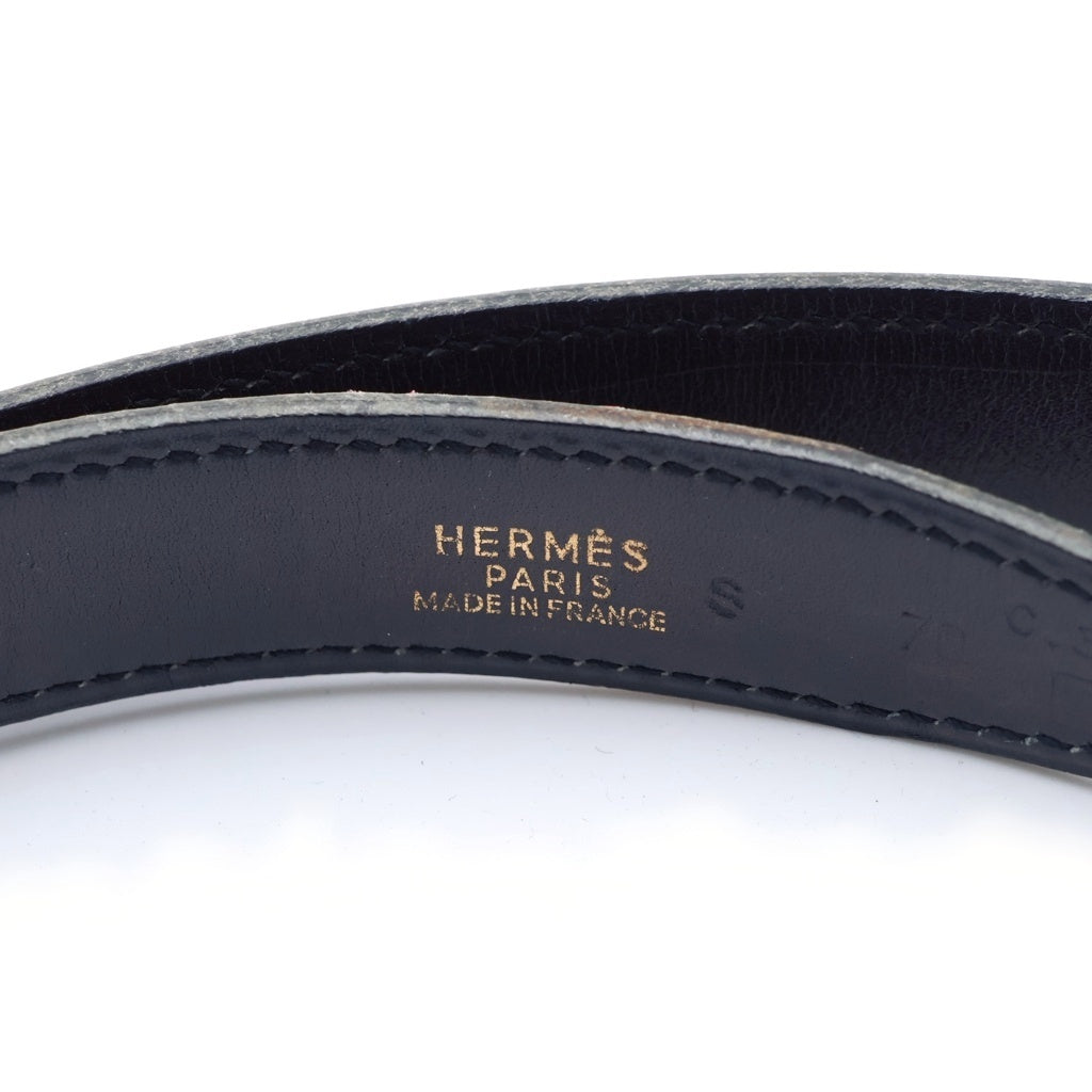 HERMES(エルメス) コンスタンス レザーベルト レッド×ブラック ボックスカーフ #70 S □A刻印 ゴールド金具 レディース