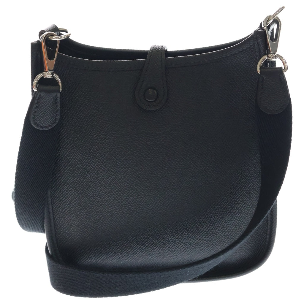 HERMES(エルメス) エヴリンTPM ショルダーバッグ ミニバッグ ブラック ノワール エプソン A刻印 シルバー金具 レディース