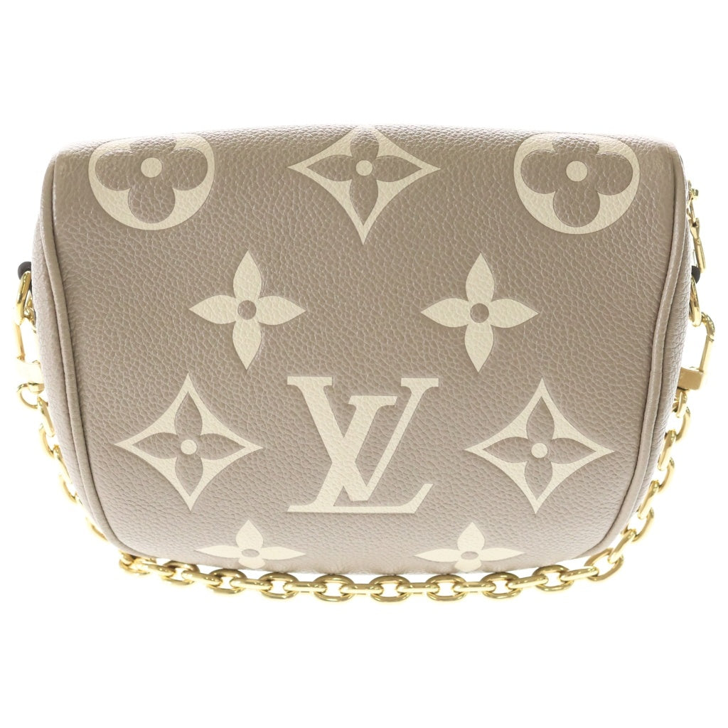 LOUIS VUITTON(ルイヴィトン) モノグラム アンプラント ミニバムバッグ バイカラー ショルダーバッグ ベージュ レザー M83219 ゴールド金具 レディース