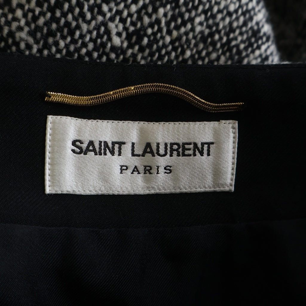 SAINT LAURENT PARIS(サンローランパリ) ウールツイード ロングスカート グレー レディース 533479