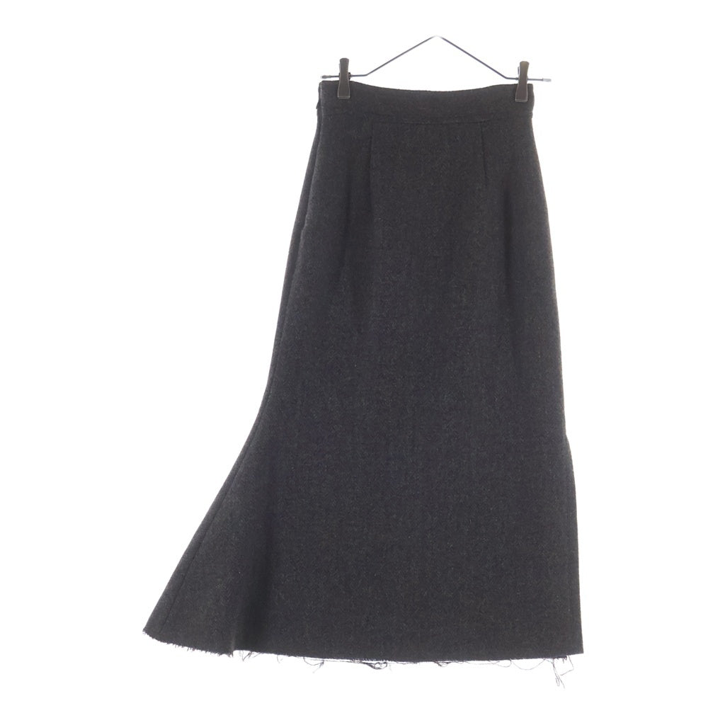 Maison Margiela 4(メゾンマルジェラ) 17AW ウールツイード スリット ロングスカート ブラウン レディース S51MA0281 S48070