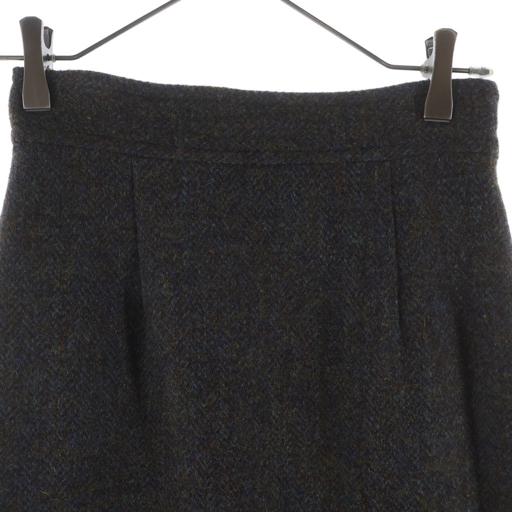 Maison Margiela 4(メゾンマルジェラ) 17AW ウールツイード スリット ロングスカート ブラウン レディース S51MA0281 S48070