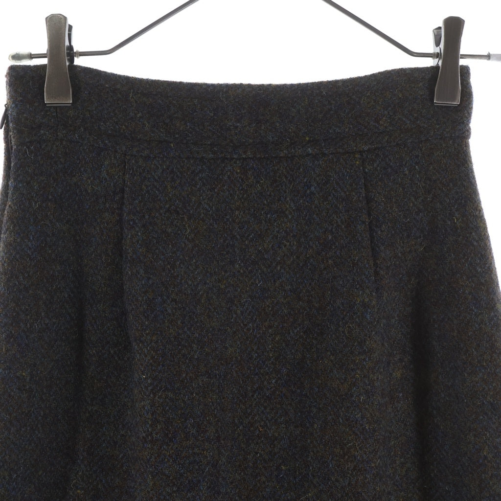 Maison Margiela 4(メゾンマルジェラ) 17AW ウールツイード スリット ロングスカート ブラウン レディース S51MA0281 S48070