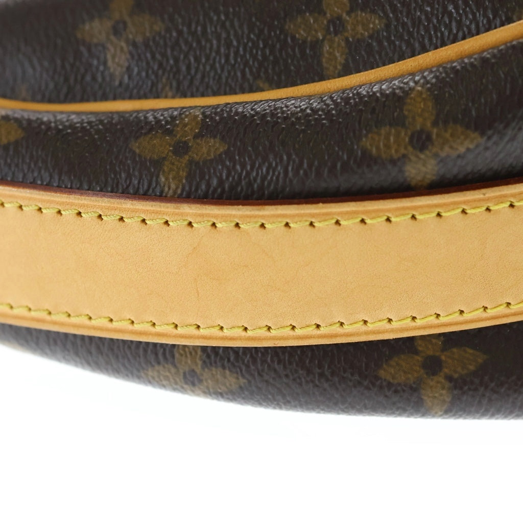 LOUIS VUITTON(ルイヴィトン) モノグラム トゥラムGM ショルダーバッグ ブラウン レザー×PVC M40075 ゴールド金具 レディース
