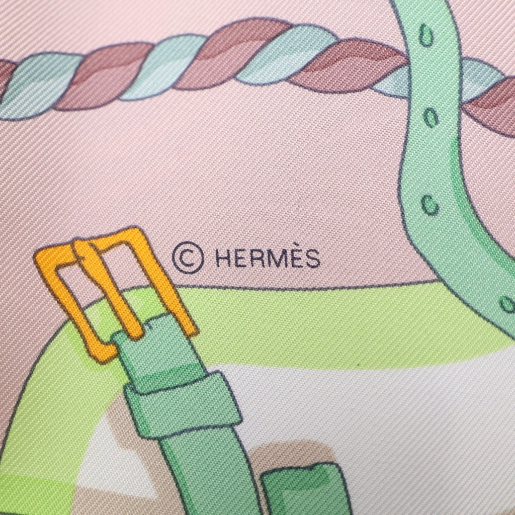 HERMES(エルメス) カレ90 Ronds de Marche 総柄プリント シルク