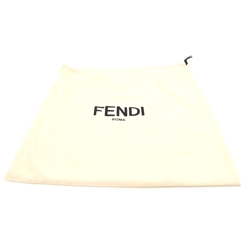 FENDI(フェンディ) ズッカ バックパック リュックサック カーキ×ブラック マルチカラー ナイロン×レザー 7VZ047 ゴールド金具