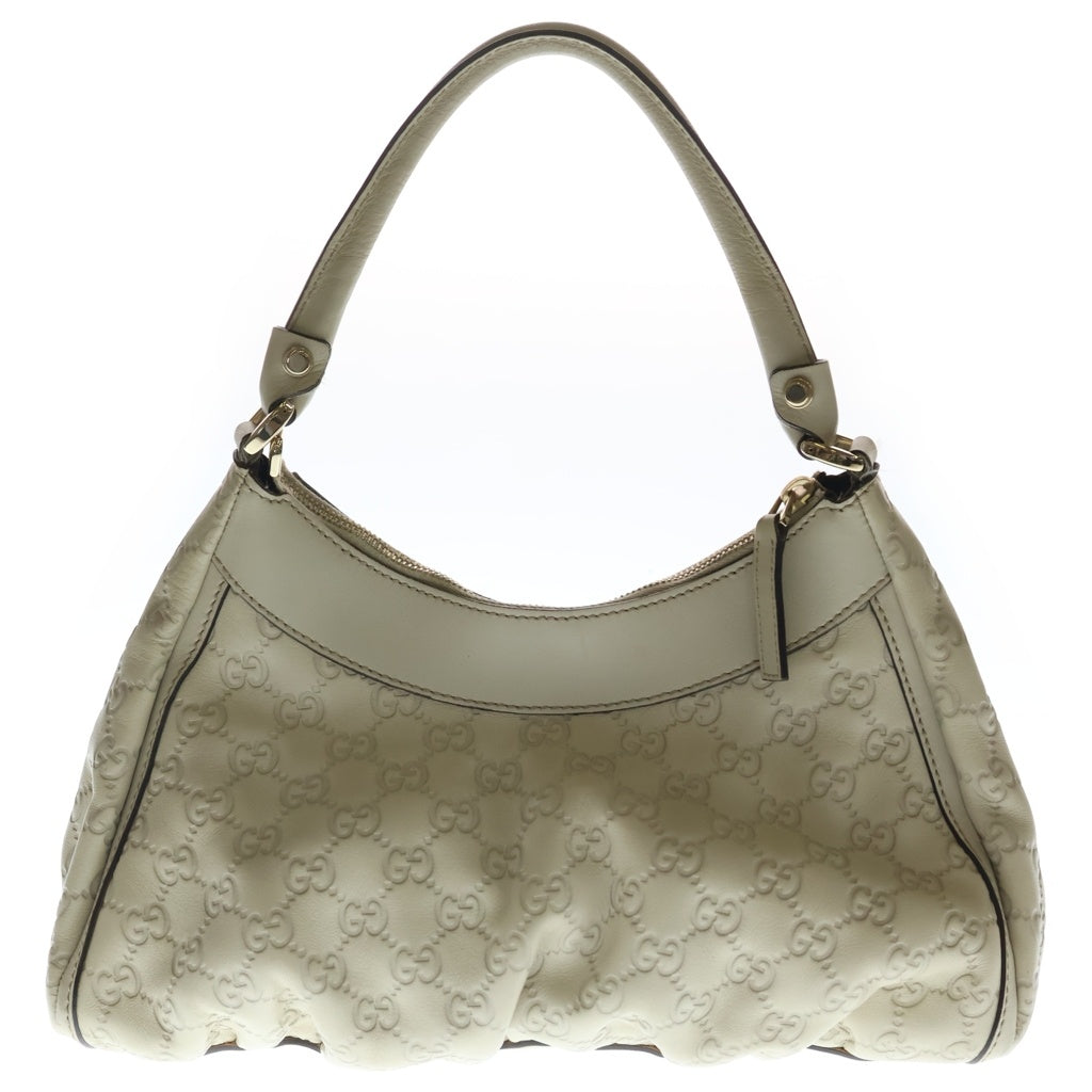 GUCCI(グッチ) グッチシマ アビー ワンショルダーバッグ ホワイト レザー 190525 レディース