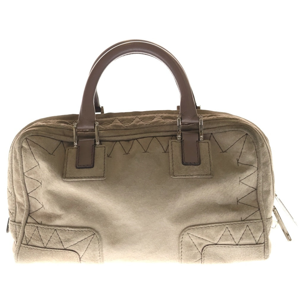 LOEWE(ロエベ) アマソナ28 グレー スエード×レザー ハンドバッグ レディース