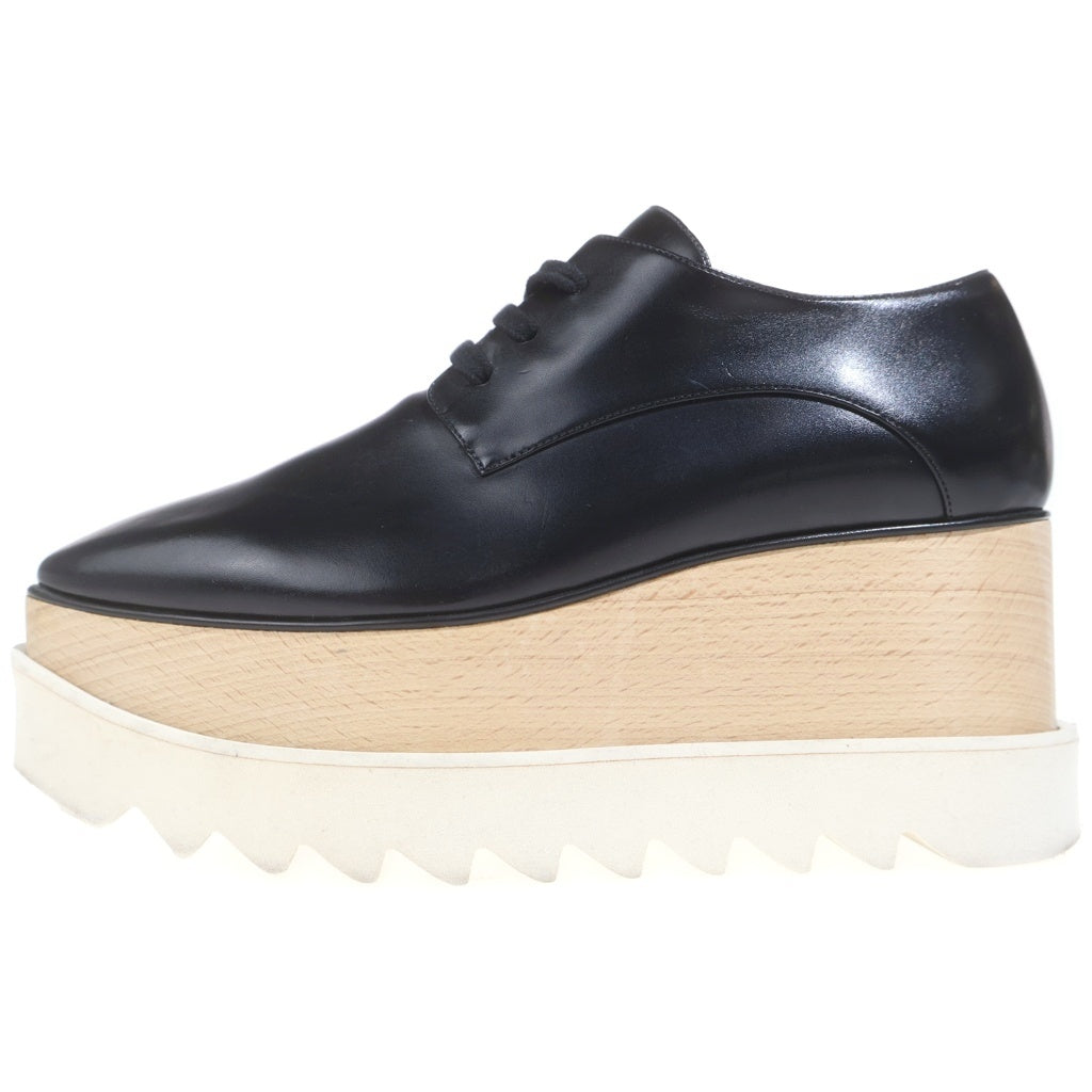 STELLA McCARTNEY(ステラマッカートニー) エリス 厚底 レースアップ スニーカー ブラック #36 363997 レディース