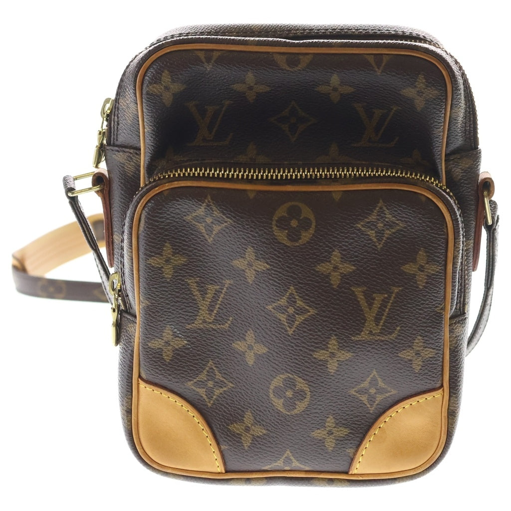 LOUIS VUITTON(ルイヴィトン) モノグラム アマゾン ショルダーバッグ ミニバッグ ブラウン レザー×PVC M45236 ゴールド金具