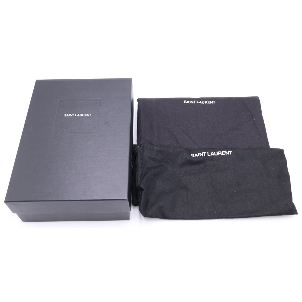 SAINT LAURENT PARIS(サンローランパリ) ルー ミニ カサンドラロゴプレート レザー タッセル チェーンショルダーバッグ ゴールド金具 ブラック 618057 レディース