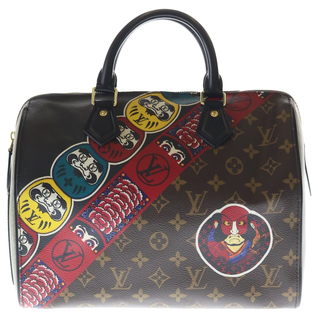 LOUIS VUITTON(ルイヴィトン) ルイヴィトン×山本寛斎 モノグラムカブキ エピ スピーディ30 ボストンバッグ ハンドバッグ ブラウン×グリーン レザー×PVC M43505 ゴールド金具