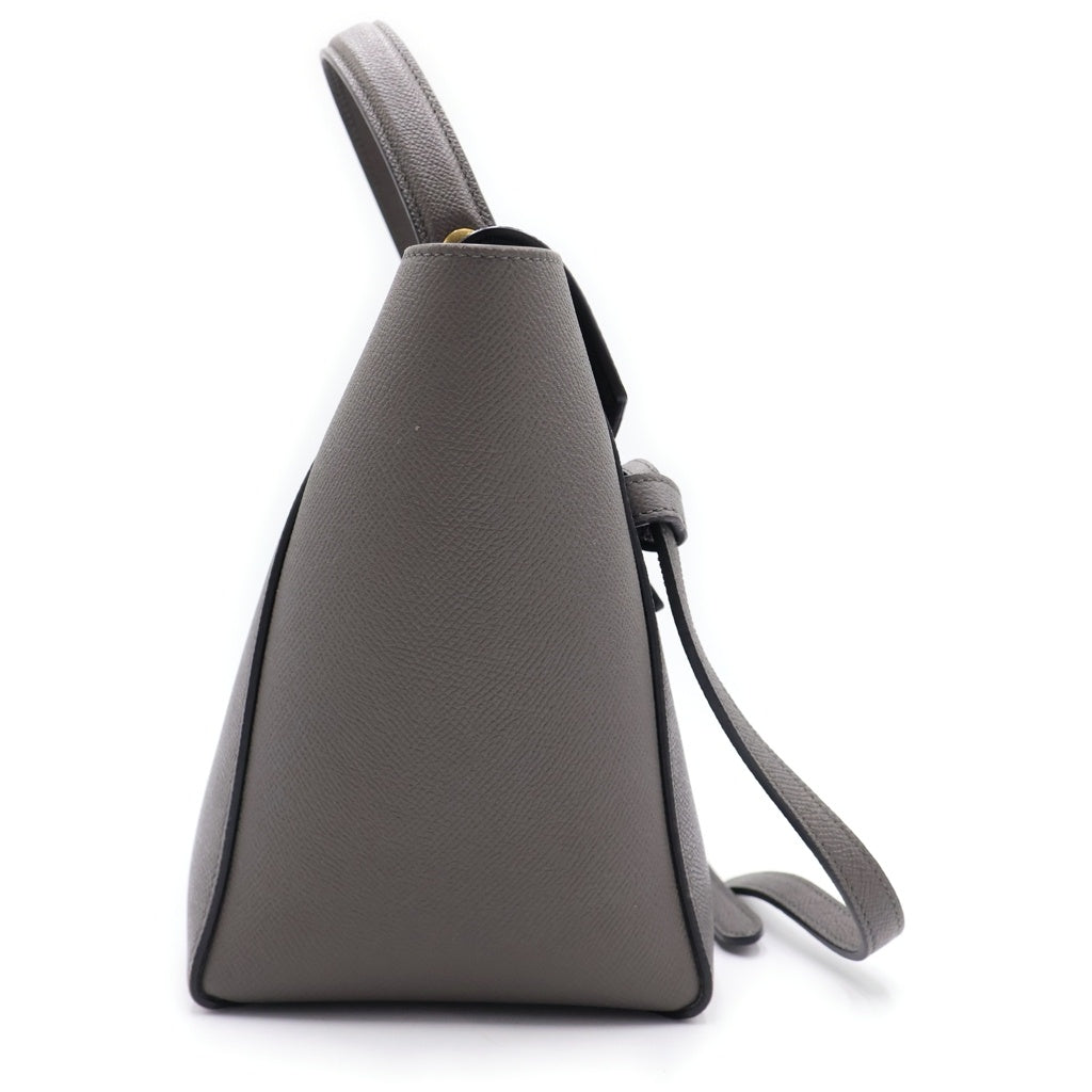 CELINE(セリーヌ) ベルトバッグ ショルダーバッグ ハンドバッグ 2WAYバッグ グレージュ レザー ゴールド金具 レディース