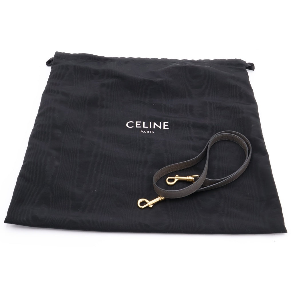 CELINE(セリーヌ) ベルトバッグ ショルダーバッグ ハンドバッグ 2WAYバッグ グレージュ レザー ゴールド金具 レディース