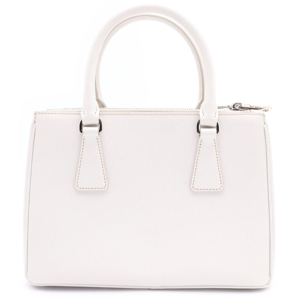 PRADA(プラダ) ガレリア 2WAYショルダーバッグ ハンドバッグ ホワイト レザー 1BA896 シルバー金具 レディース