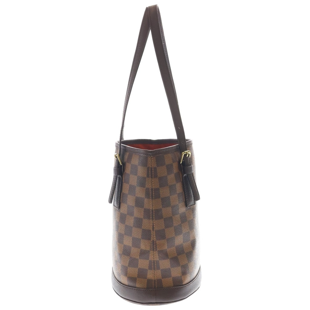 LOUIS VUITTON(ルイヴィトン) ダミエ マレ ハンドバッグ ミニトートバッグ ブラウン レザー×PVC N42240 ゴールド金具 レディース