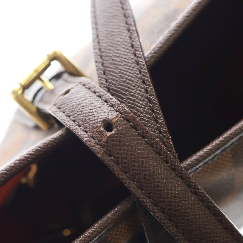 LOUIS VUITTON(ルイヴィトン) ダミエ マレ ハンドバッグ ミニトートバッグ ブラウン レザー×PVC N42240 ゴールド金具 レディース