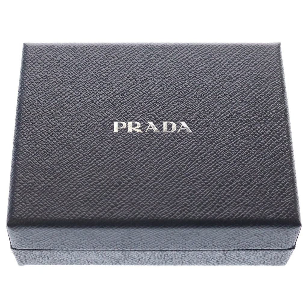 PRADA(プラダ) サフィアーノトライアングルロゴ レザー 三つ折り財布 コンパクトウォレット 2MH042 ブラック レディース