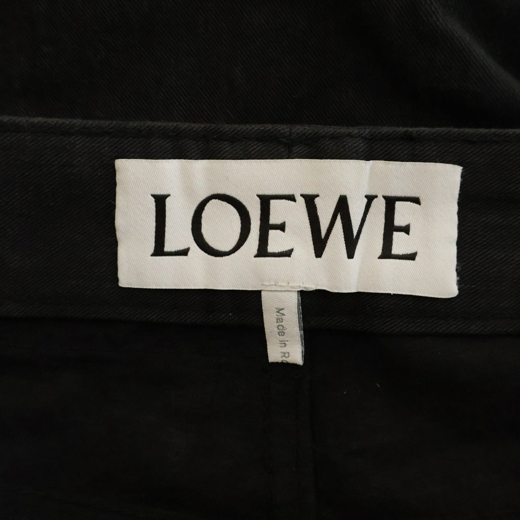 LOEWE(ロエベ) ツイル ボタンフライパンツ ブラック