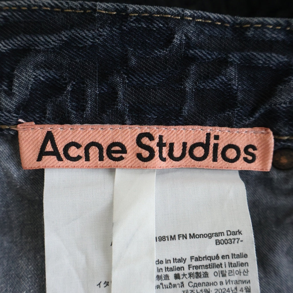 Acne Studios(アクネ ストゥディオズ) モノグラムバギーフィットジーンズ インディゴブルー デニム #46