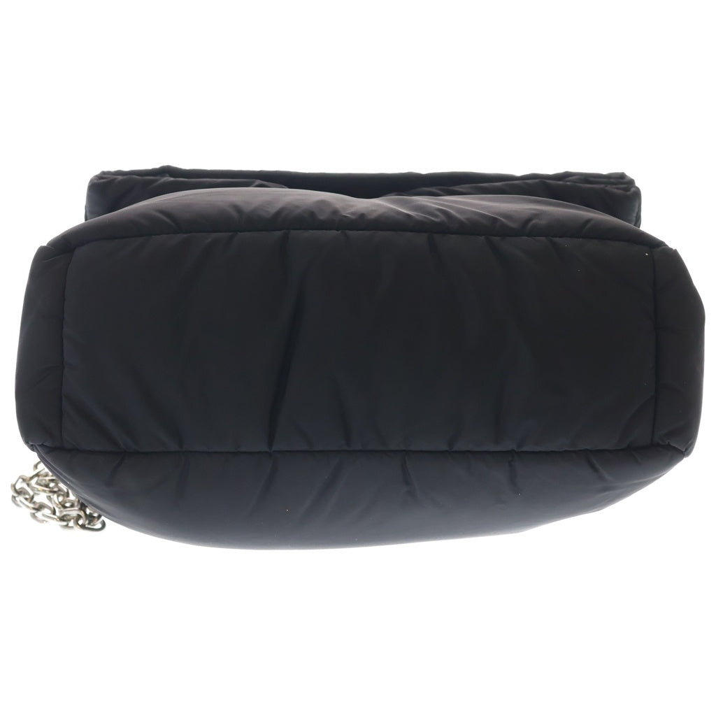 BALENCIAGA(バレンシアガ) モナコ チェーンショルダーバッグ ブラック ナイロン 765966 シルバー金具 レディース
