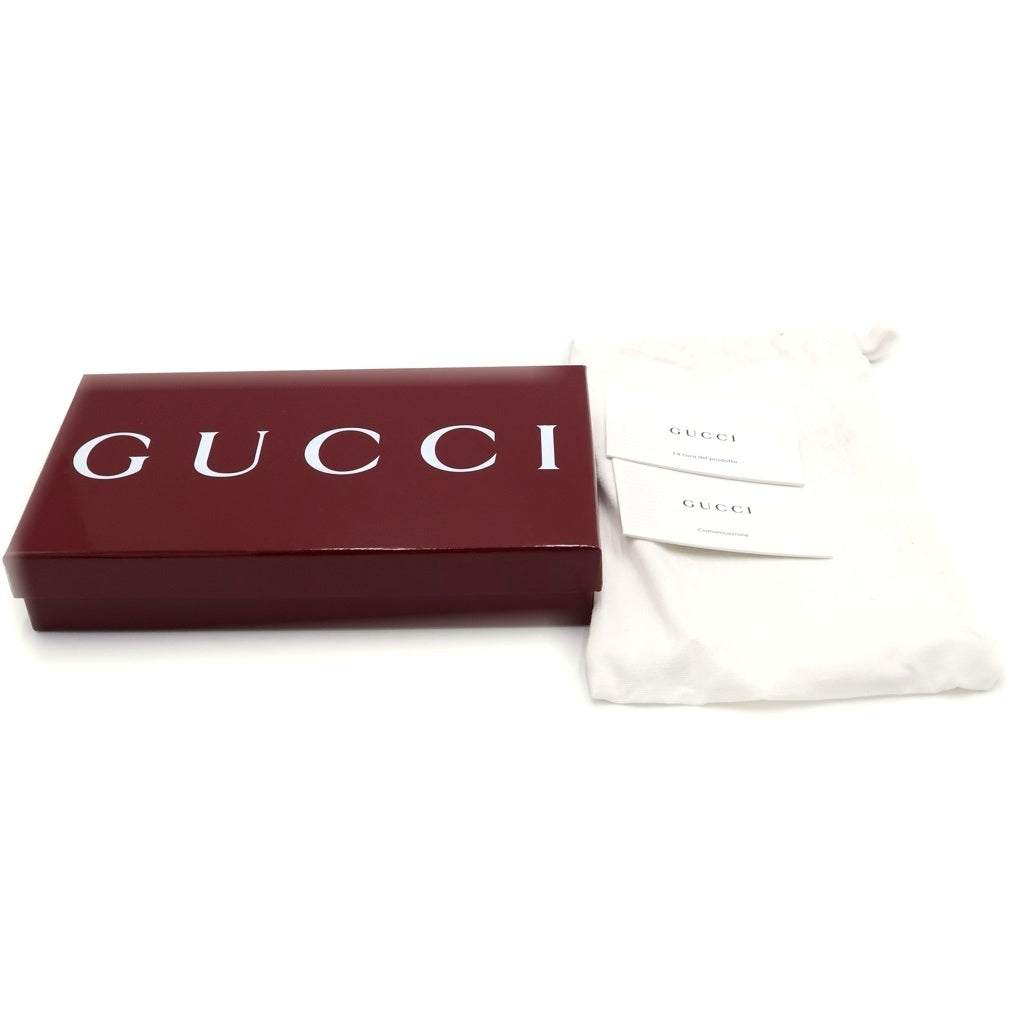 GUCCI(グッチ) GGエンブレム ジップアラウンドウォレット 長財布 カードケース グレージュ レザー 860868 シルバー金具 レディース