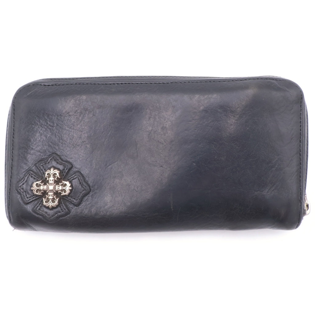 CHROME HEARTS(クロムハーツ) REC F ZIP フィリグリープラス ラウンドジップ長財布 ウォレット ブラック