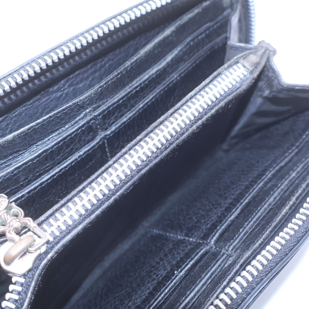 CHROME HEARTS(クロムハーツ) REC F ZIP フィリグリープラス ラウンドジップ長財布 ウォレット ブラック