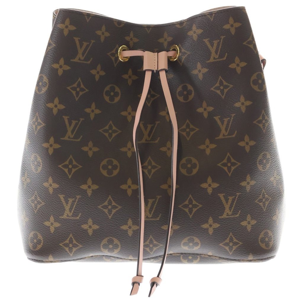 LOUIS VUITTON(ルイヴィトン) モノグラム ネオノエ PVC レザー ゴールド金具 ショルダーバッグ トートバッグ M44022 ブラウン/ローズプードル ピンク レディース