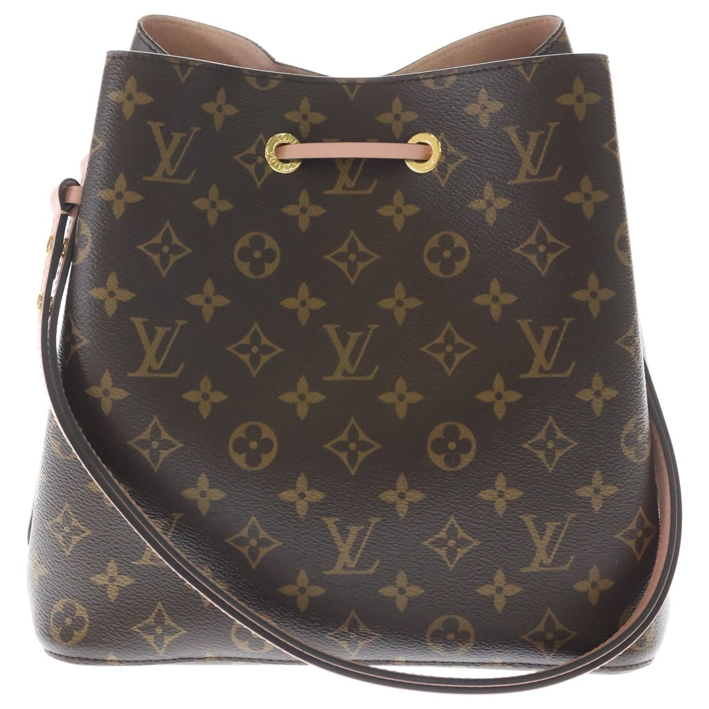 LOUIS VUITTON(ルイヴィトン) モノグラム ネオノエ PVC レザー ゴールド金具 ショルダーバッグ トートバッグ M44022 ブラウン/ローズプードル ピンク レディース