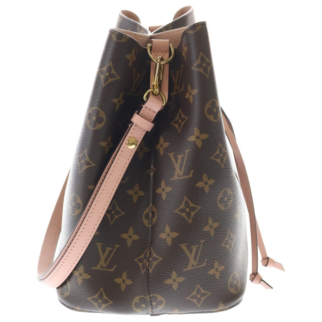 LOUIS VUITTON(ルイヴィトン) モノグラム ネオノエ PVC レザー ゴールド金具 ショルダーバッグ トートバッグ M44022 ブラウン/ローズプードル ピンク レディース
