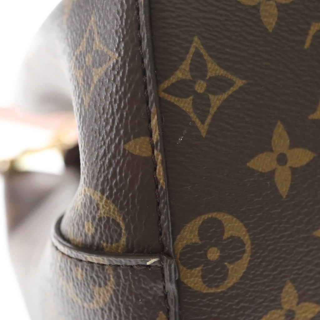 LOUIS VUITTON(ルイヴィトン) モノグラム ネオノエ PVC レザー ゴールド金具 ショルダーバッグ トートバッグ M44022 ブラウン/ローズプードル ピンク レディース