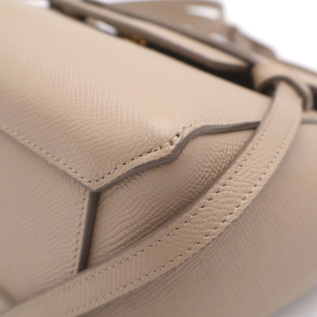 CELINE(セリーヌ) ピコ ベルトバッグ レザー 2WAY ショルダーバッグ ハンドバッグ ベージュ レディース