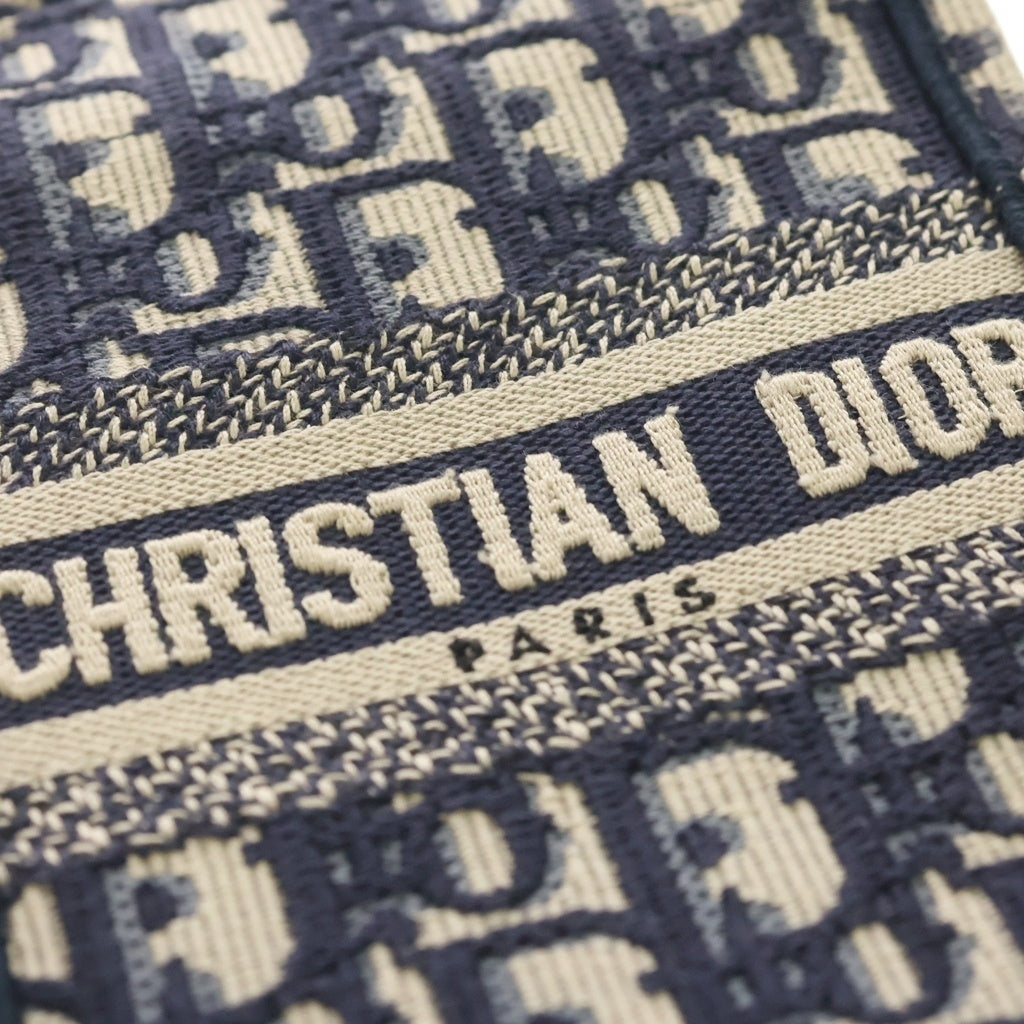 Christian Dior(クリスチャンディオール) オブリーク ミニ フォンショルダーバッグ ミニバッグ ネイビー キャンバス ゴールド金具 レディース